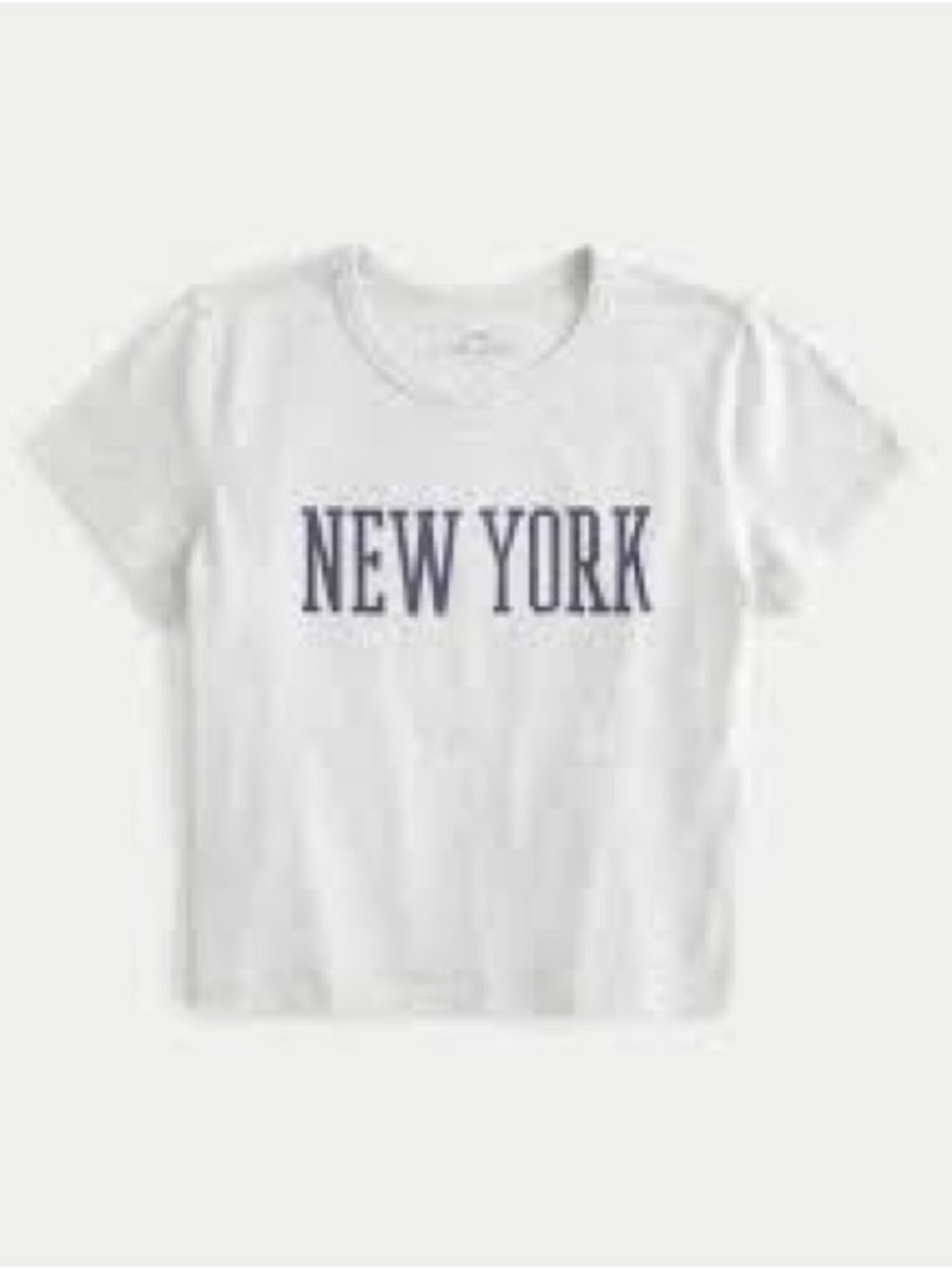 Hollister White Tee with Navy "New York" Graphic